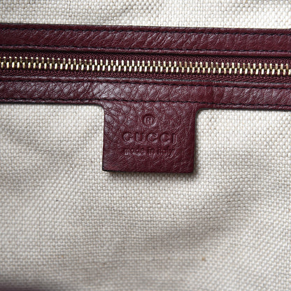 Gucci Pebbled Calfskin Large Soho Shoulder Bag Bordeaux 6 of 12
