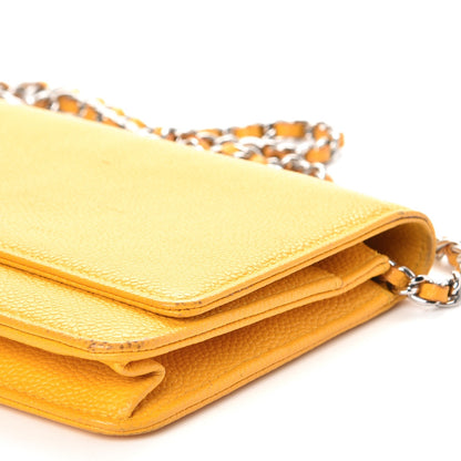 Chanel Caviar Wallet On Chain WOC Yellow 15 of 15