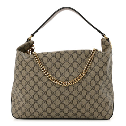 Gucci GG Supreme Monogram Large Linea A Hobo Light Brown 1 of 10
