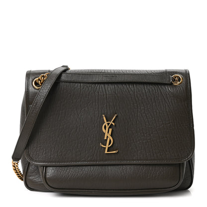 Saint Laurent Grained Lambskin Monogram Large Niki Chain Satchel Light Musk 1 of 10