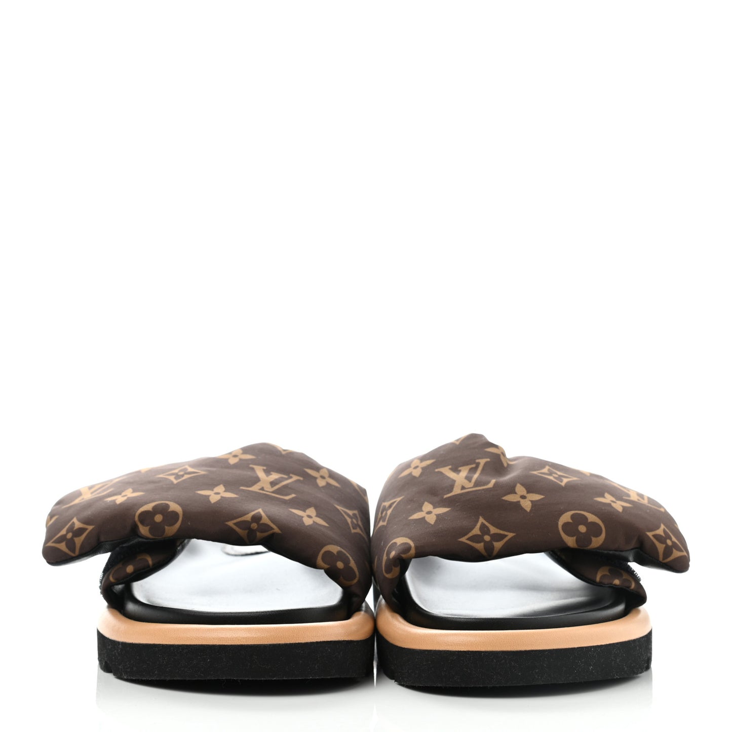 Nylon Monogram Pool Pillow Comfort Mule 35 Cacao Brown