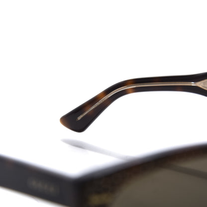 Gucci Rhinestone Acetate Square Sunglasses GG0047S Tortoise 6 of 8