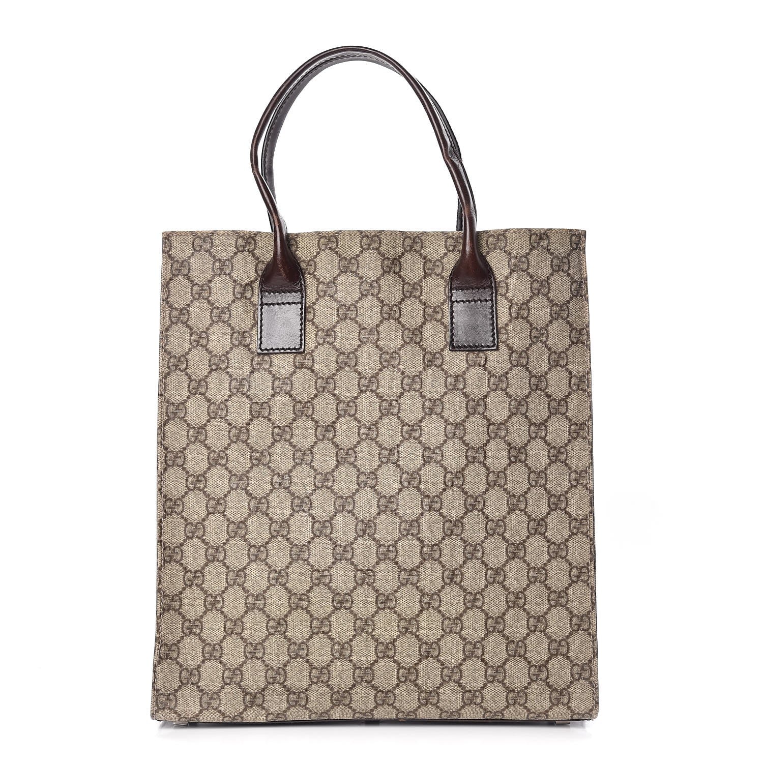 Gucci GG Plus Monogram Small Vertical Tote Dark Brown 1 of 15