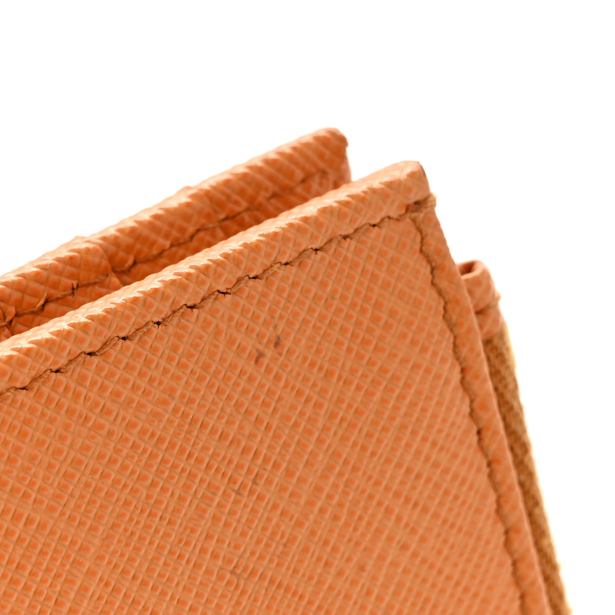 Prada Calfskin Small Triangle Wallet Ambra 7 of 10