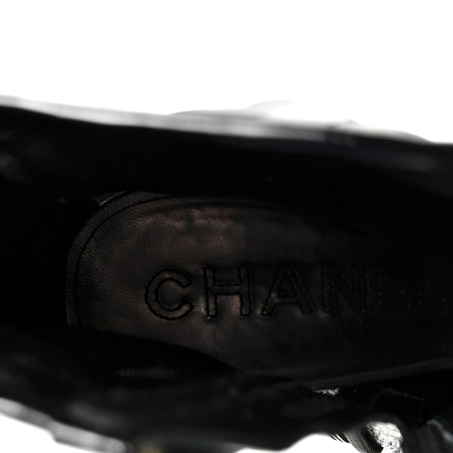Sequin Mesh Boots 38.5 Black
