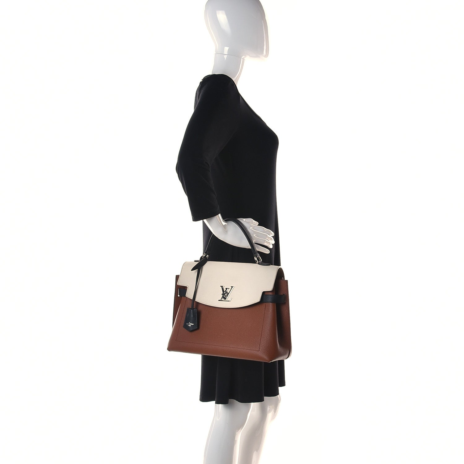 Louis Vuitton Soft Calfskin Lockme Ever BB Carmel Quartz Black 2 of 16