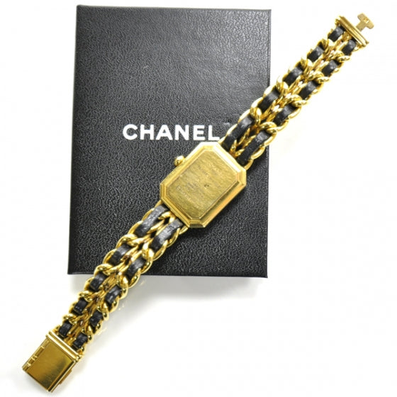 Stainless Steel Lambskin 20mm Chain Premiere Quartz Watch Gold M