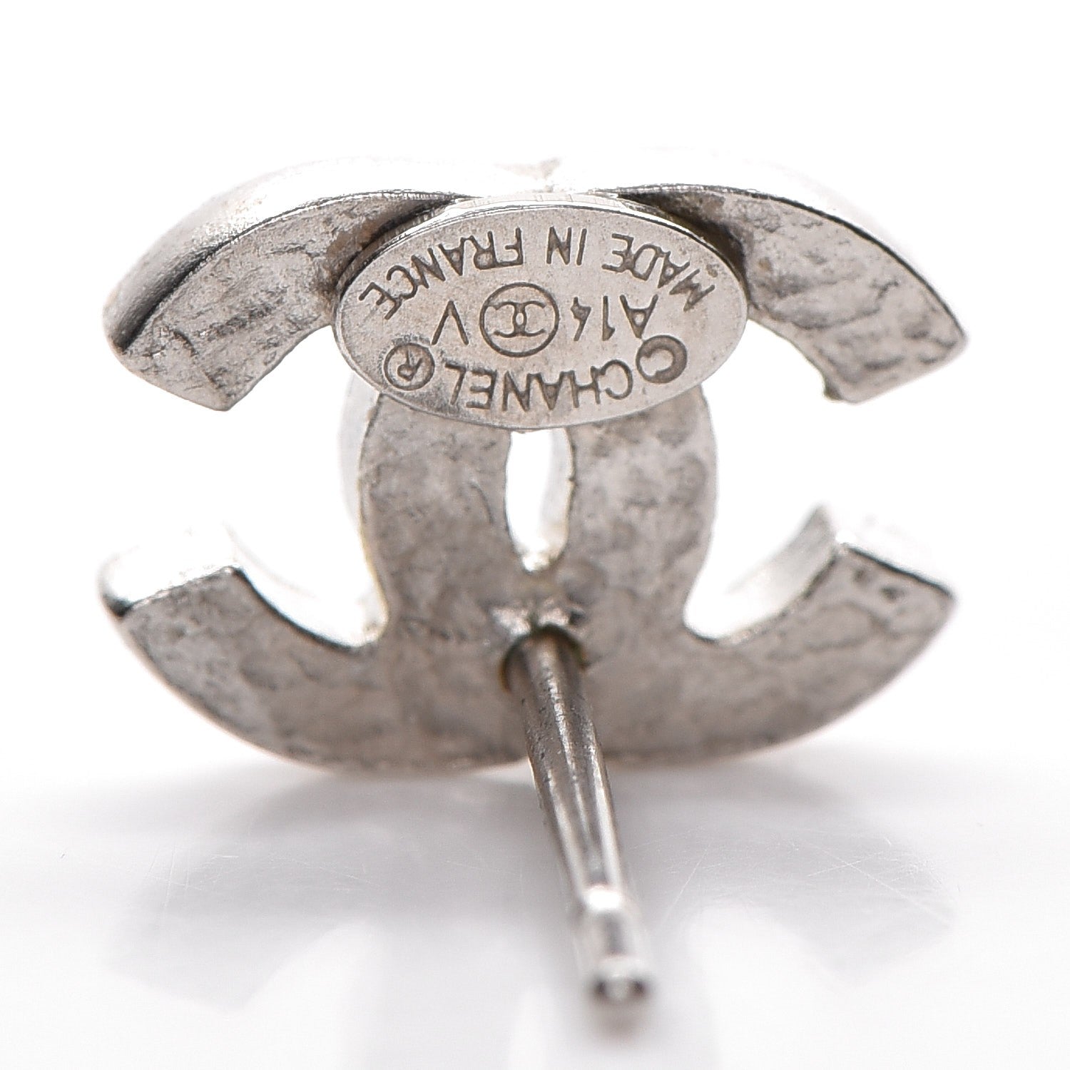 Chanel Crystal Mini Timeless CC Earrings Silver 4 of 8