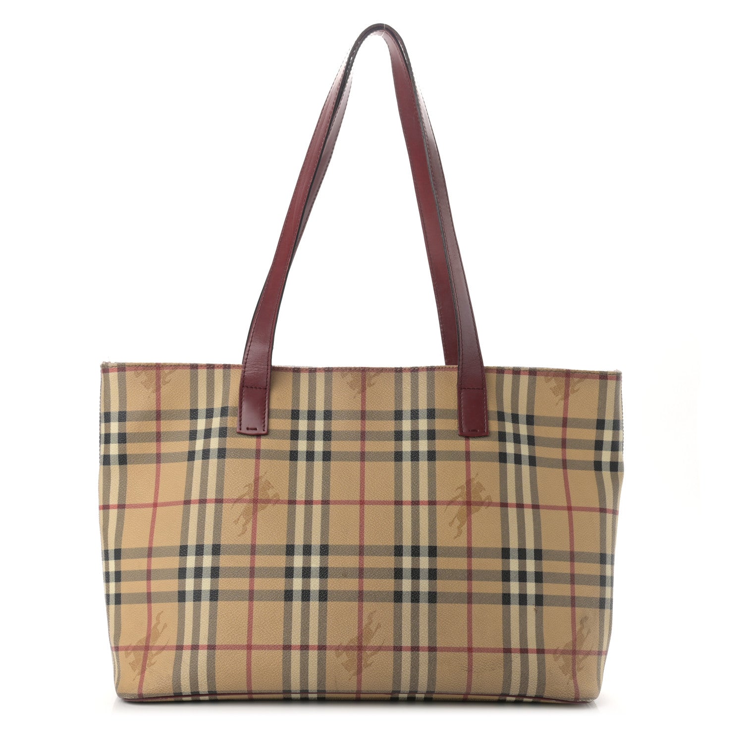 Burberry Haymarket Check Tote Red 1 of 16