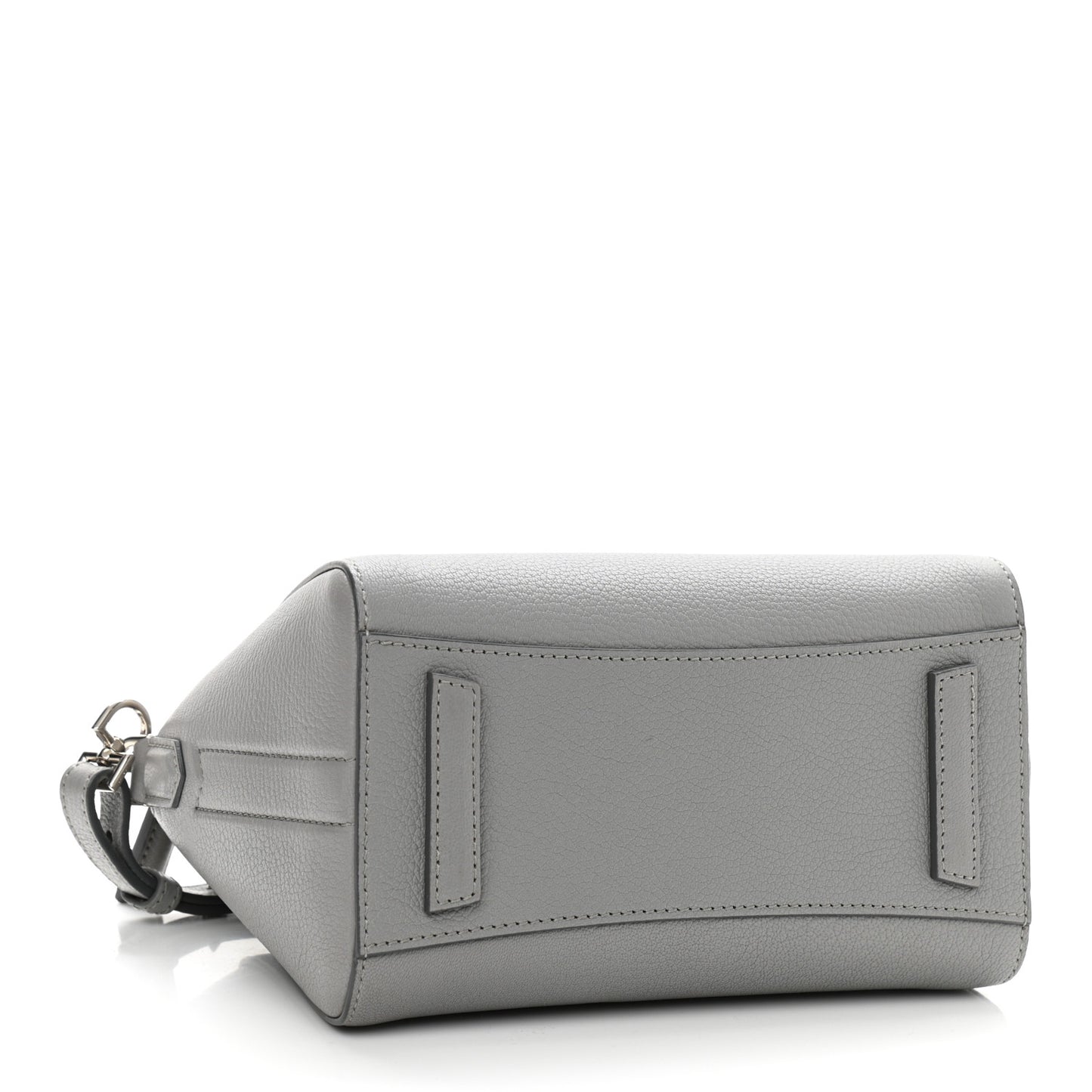 Sugar Goatskin Mini Antigona Pearl Grey