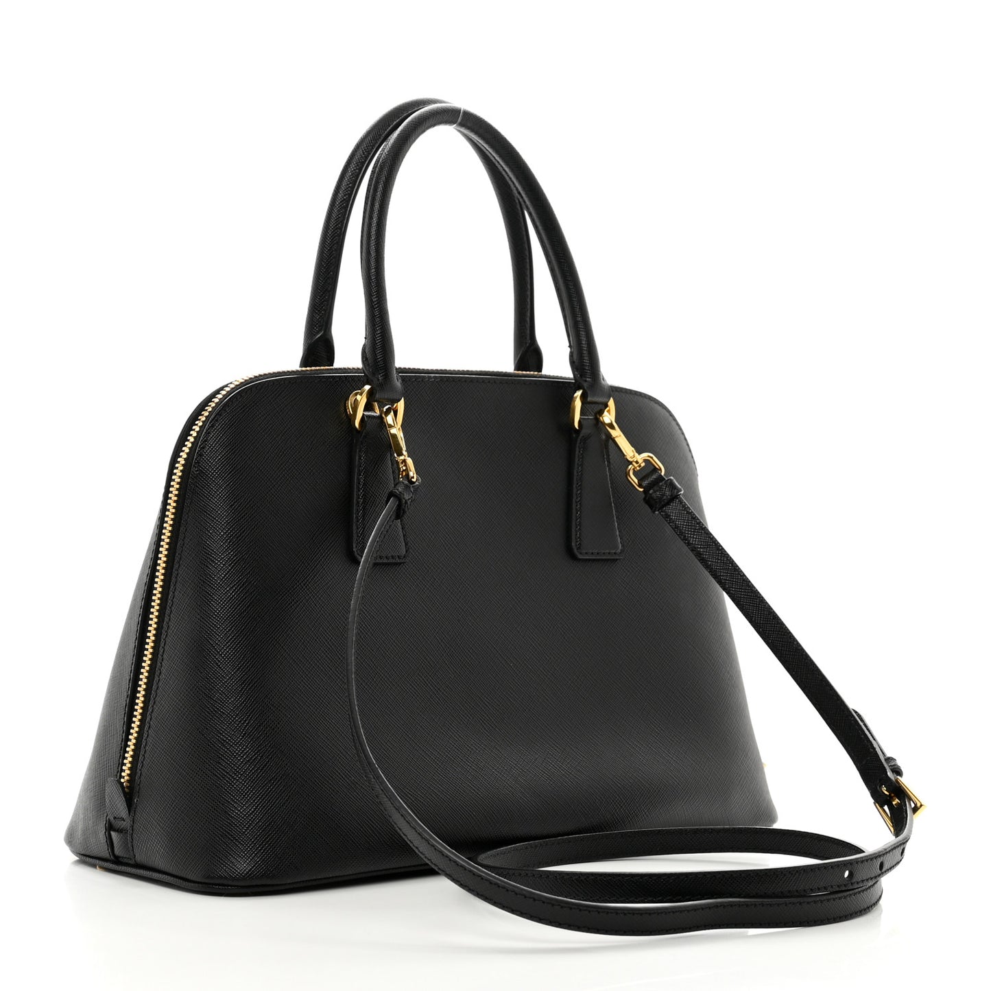 Saffiano Lux Medium Promenade Tote Black