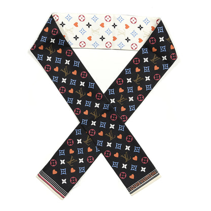 Louis Vuitton Silk Game On Bandeau Black White 1 of 4