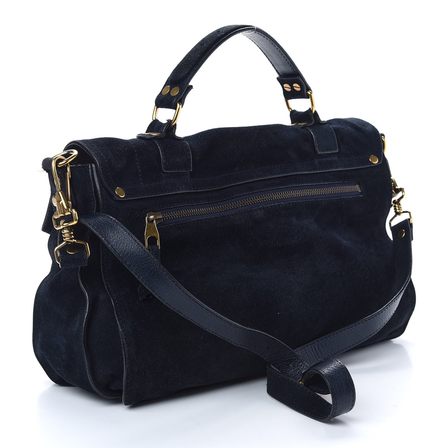Proenza Schouler Suede Medium PS1 Satchel Navy 2 of 8