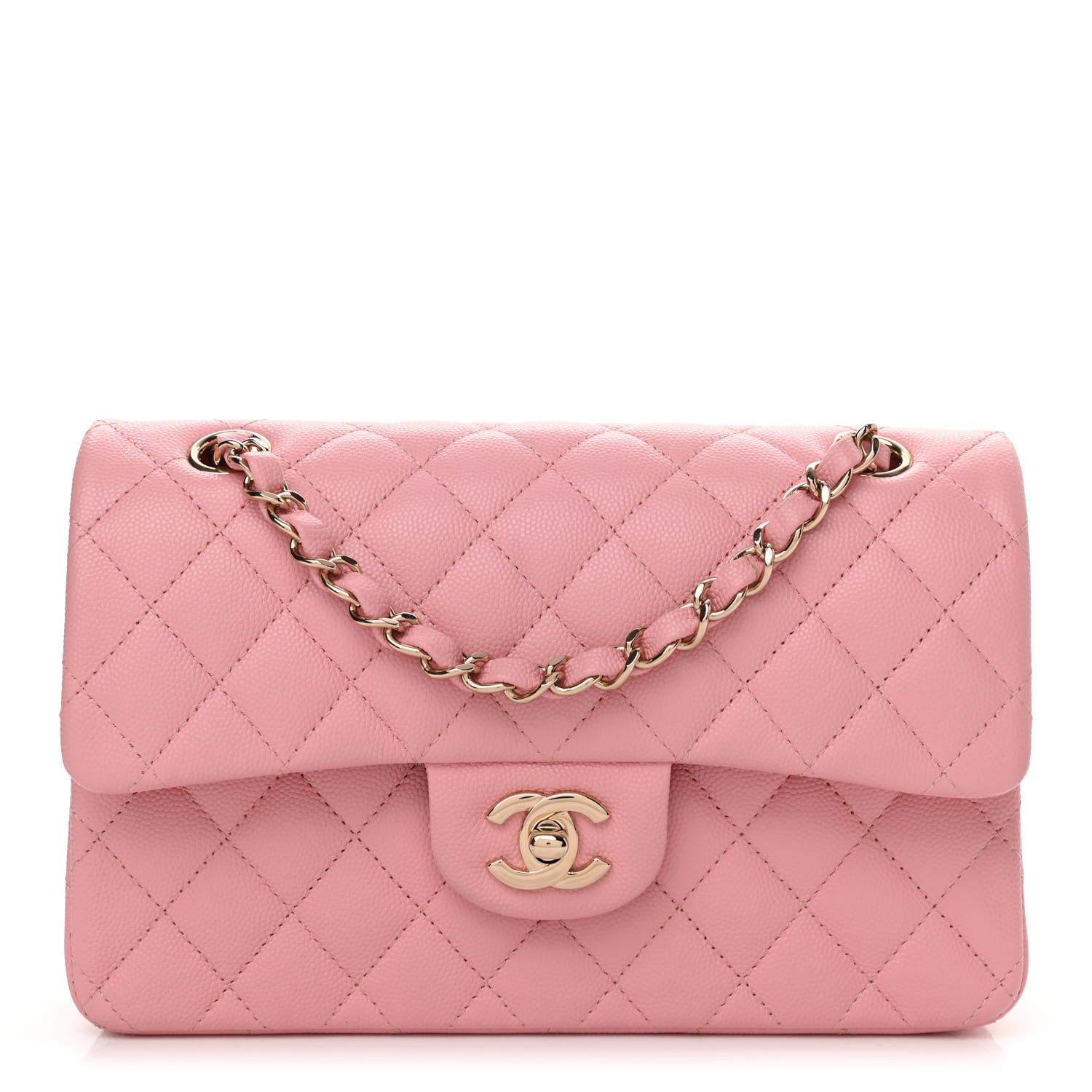 Chanel Caviar Quilted Small Double Flap Pink 1 of 11