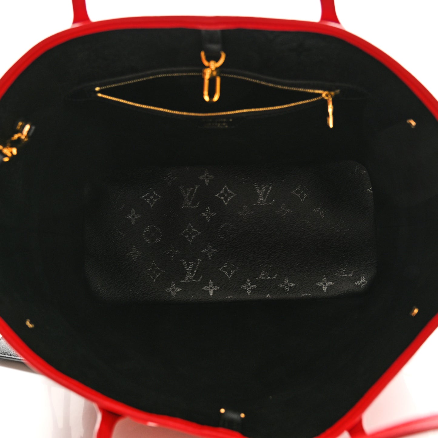 X UF Tufted Monogram Neverfull MM Black Red