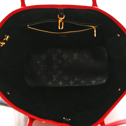Louis Vuitton X UF Tufted Monogram Neverfull MM Black Red 6 of 9