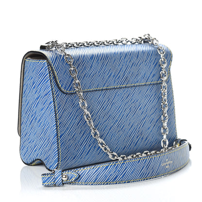 Louis Vuitton Epi Twist Shoulder Bag MM Denim Light 3 of 10