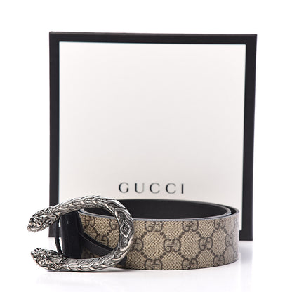Gucci GG Supreme Monogram Suede Dionysus 40mm Belt 85 34 Beige Black 7 of 7