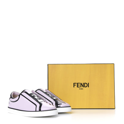 Fendi X JOSHUA VIDES Nappa Rockoclick Slip On Sneakers 38 Pink Xiloph White Black 11 of 11
