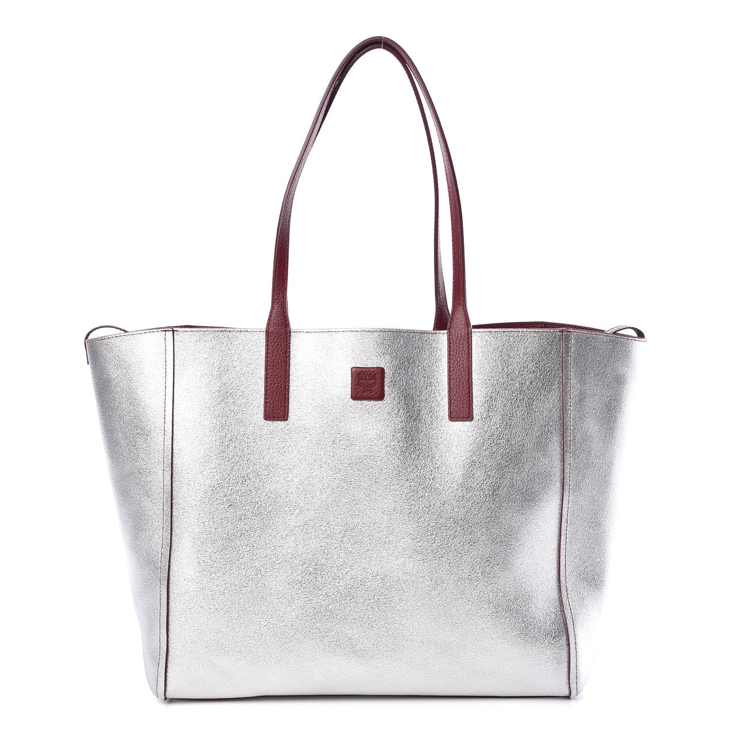 MCM Grained Calfskin Medium Reversible Wandel Tote Ruby Tan 4 of 11