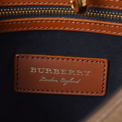 Burberry Calfskin Suede Bridle Saddle Bag Brown 7 of 10