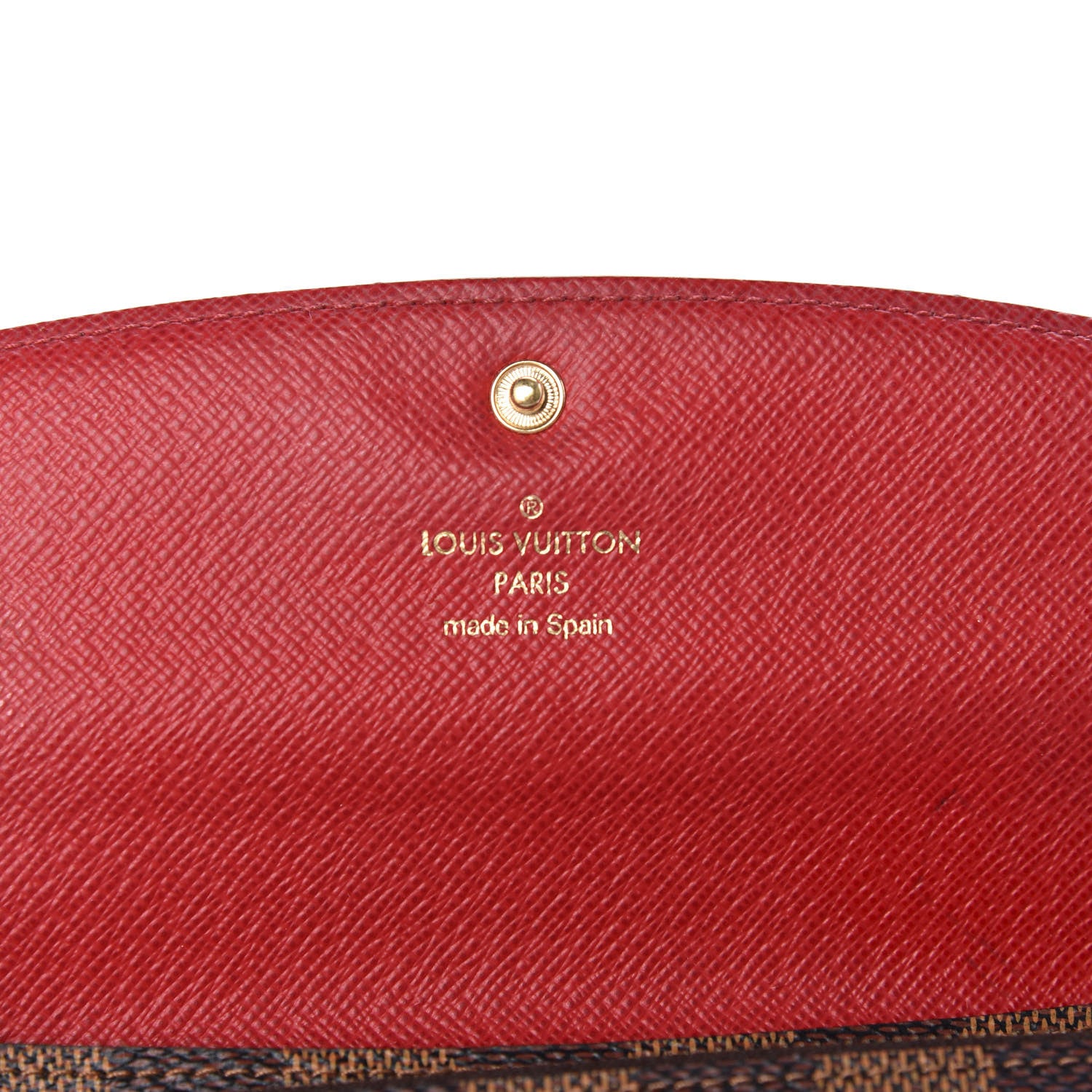 Louis Vuitton Damier Ebene Emilie Wallet Red 6 of 16