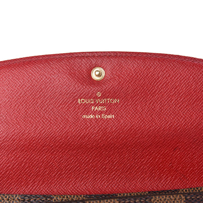 Louis Vuitton Damier Ebene Emilie Wallet Red 6 of 16