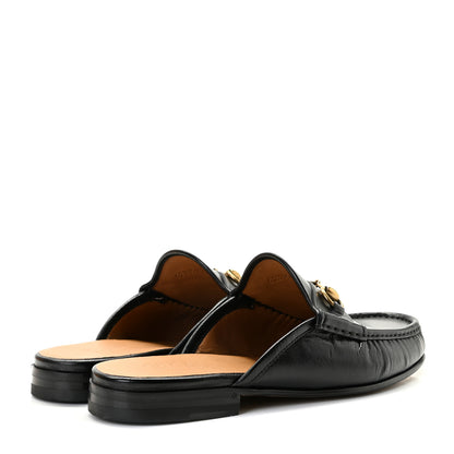 Gucci Goatskin Mens Horsebit Slippers 8 Black 4 of 10