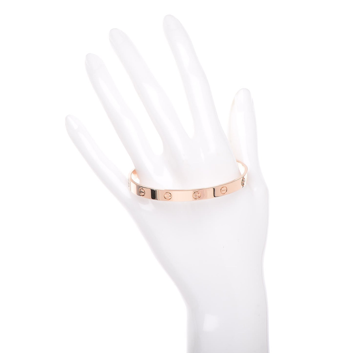 18K Pink Gold LOVE Cuff Bracelet 19