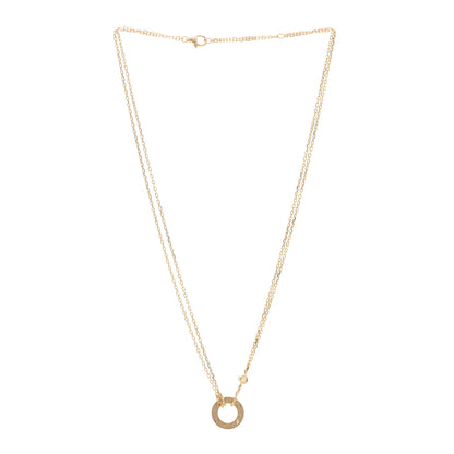 Cartier 18K Yellow Gold 2 Diamond LOVE Necklace 3 of 5