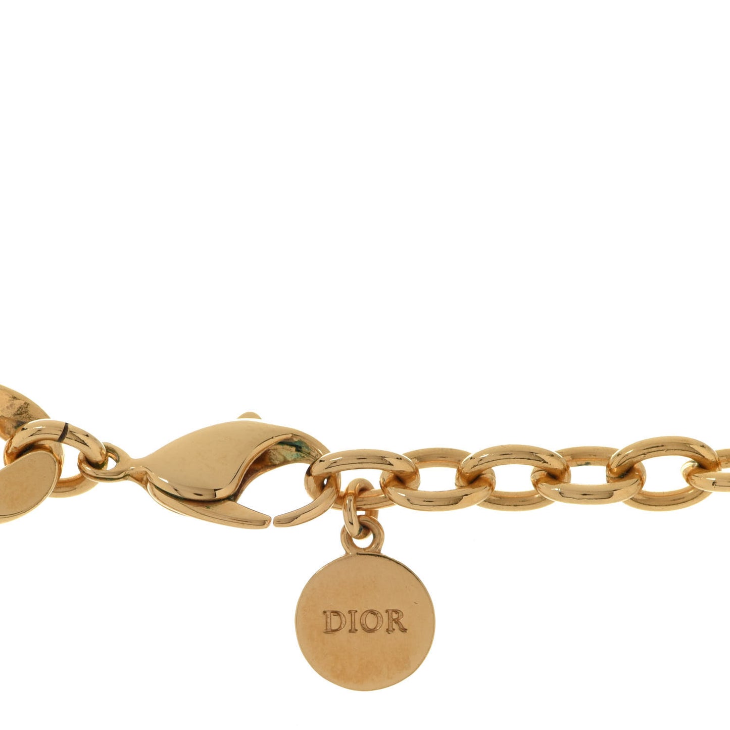 Metal CD Choker Necklace Gold