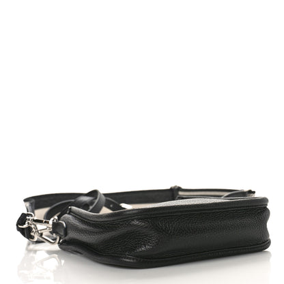 Prada Vitello Daino Soft Mini Hobo Messenger Bag Black 4 of 8