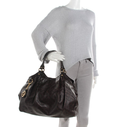 Gucci Guccissima Signature Large Sukey Tote Chocolate 2 of 7