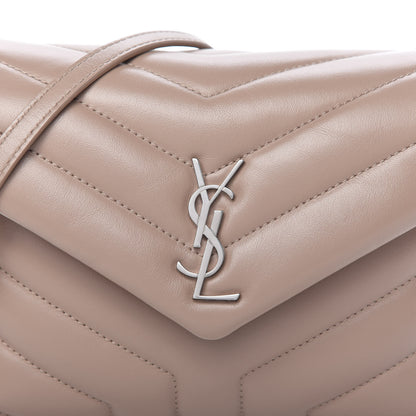Saint Laurent Calfskin Y Quilted Monogram Toy Loulou Crossbody Bag Light Natural 10 of 10