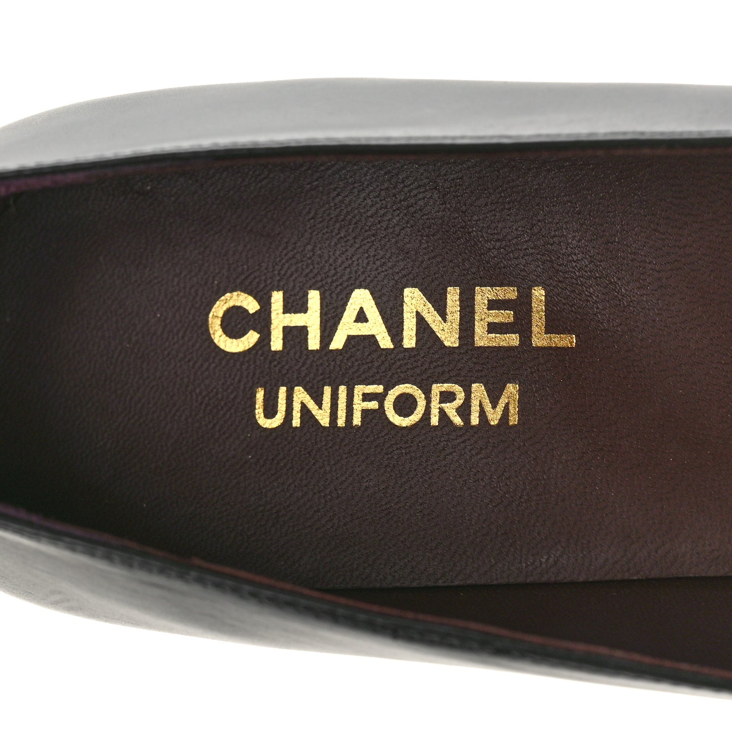 Lambskin Cap Toe CC Uniform Pumps 39 Black