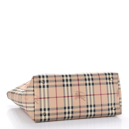 Burberry Haymarket Check Large Nick Tote Chocolate 4 of 12