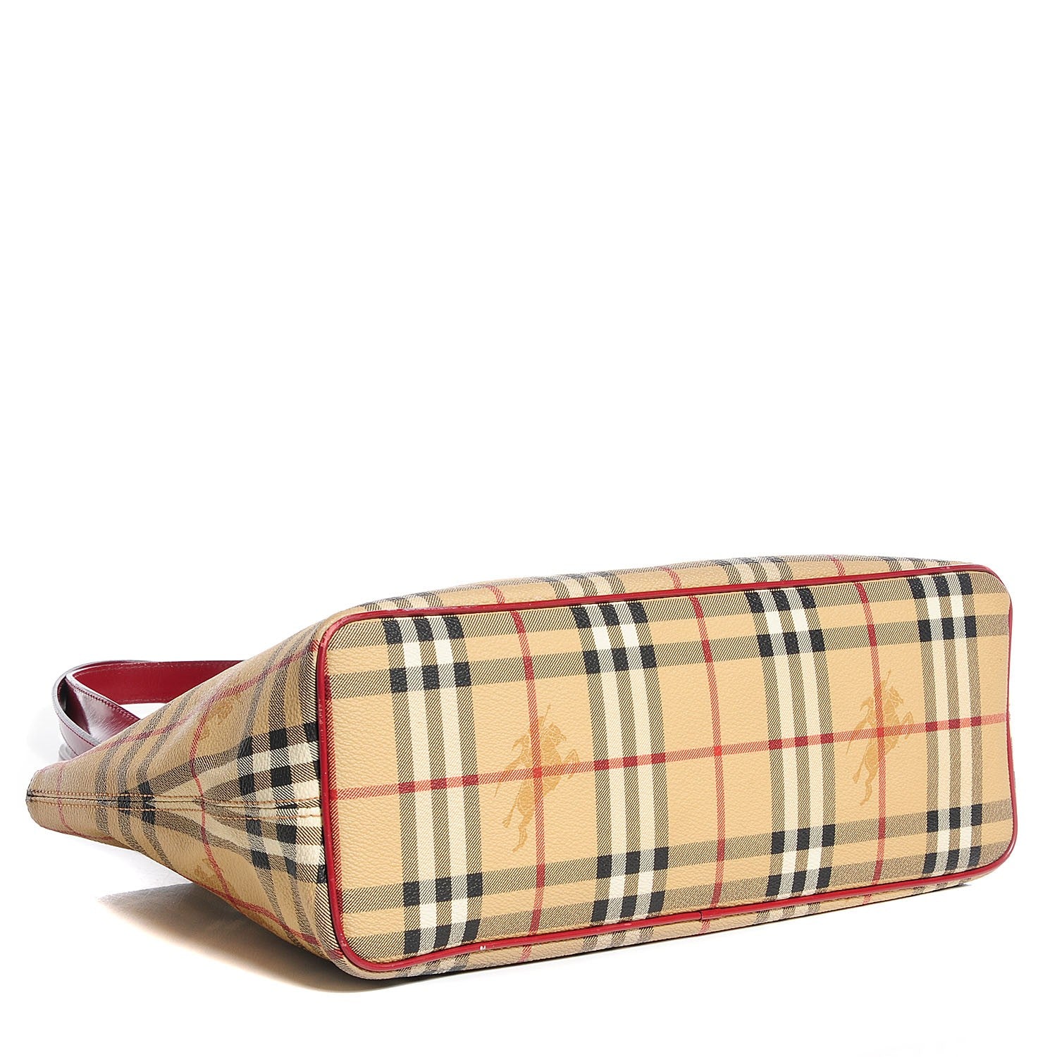 Burberry Haymarket Check Medium Tote Red 4 of 8