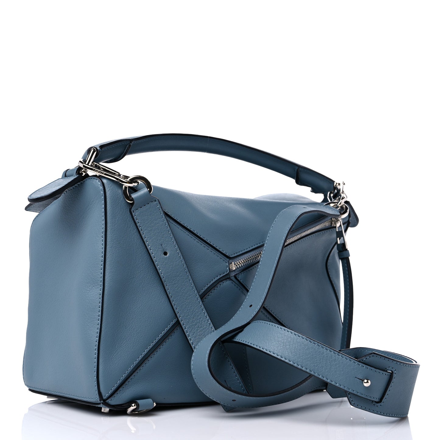 Calfskin Small Puzzle Bag Stone Blue