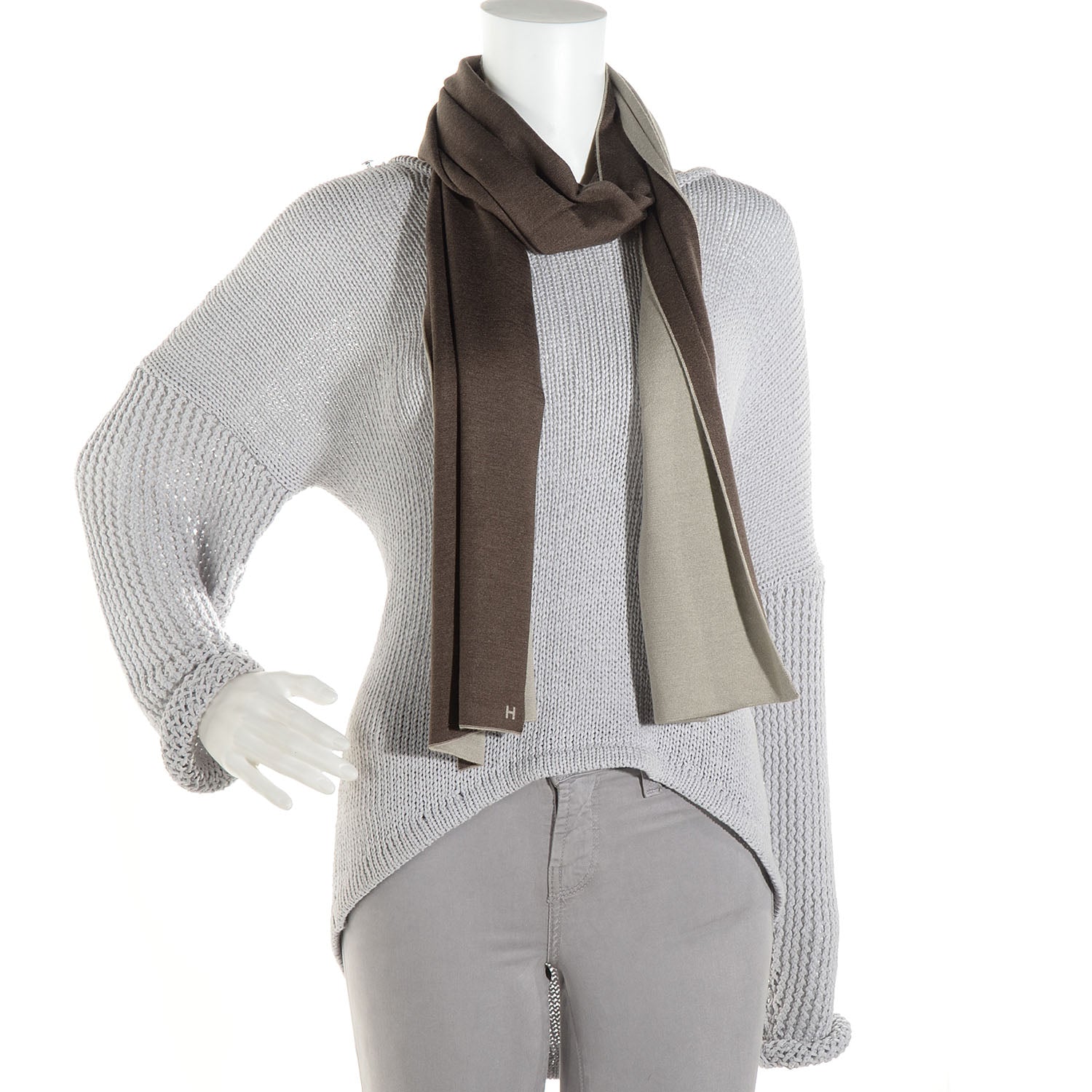Hermes Cashmere Silk Aller Retour Reversible Scarf 2 of 4