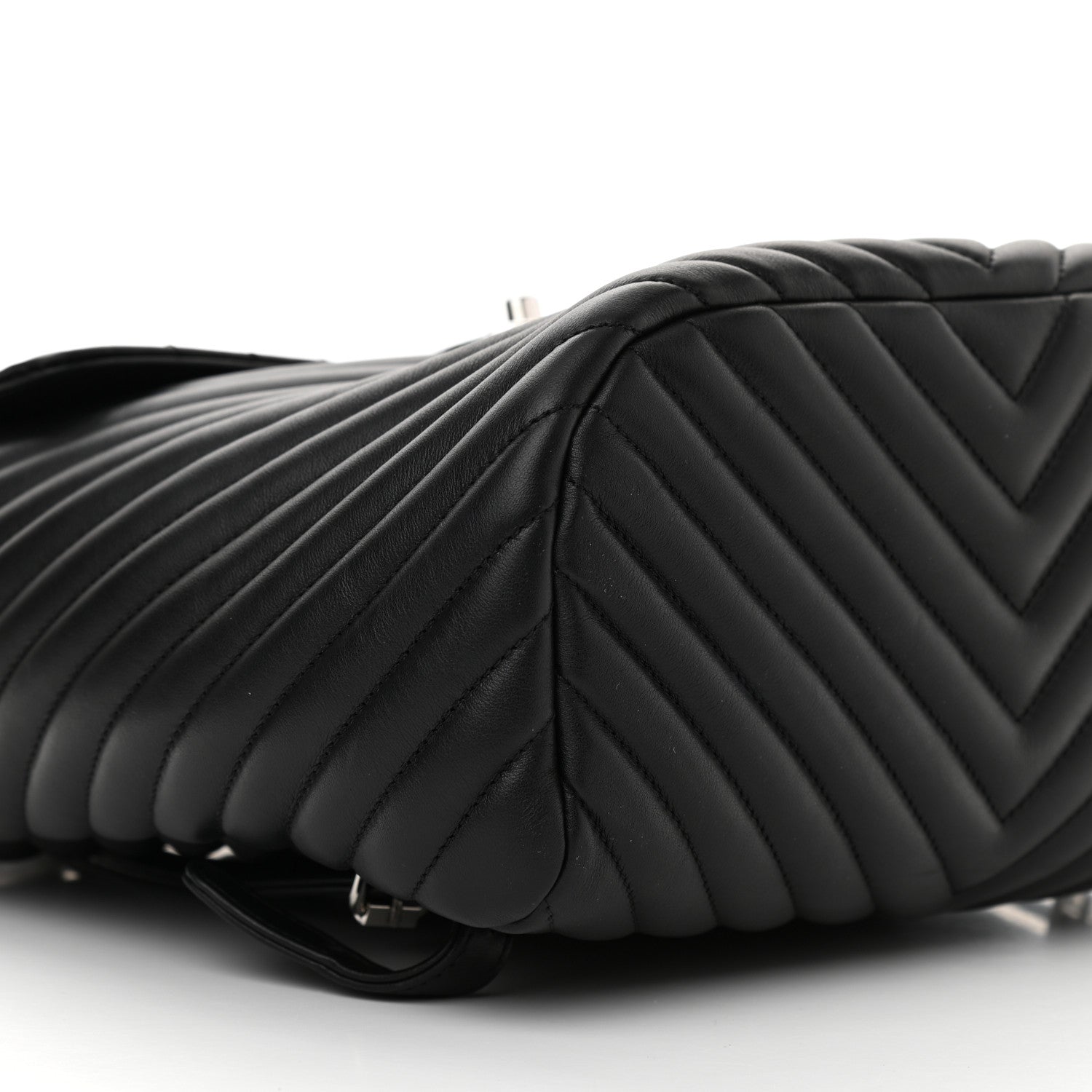 Chanel Calfskin Chevron Quilted Large Urban Spirit Backpack Black 9 of 10