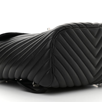 Chanel Calfskin Chevron Quilted Large Urban Spirit Backpack Black 9 of 10