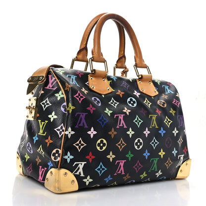 Louis Vuitton Monogram Multicolor Speedy 30 Black 3 of 10