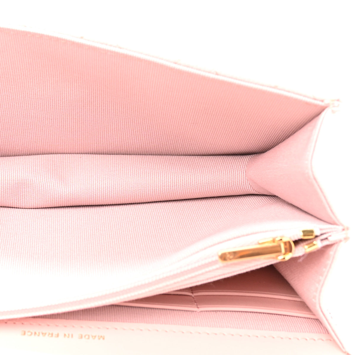 Chanel Shiny Caviar Quilted Flap Charm Wallet On Chain WOC Light Pink 5 of 12