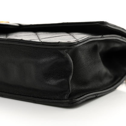 Chanel Lambskin Quilted Large Pearl Chain Flap Bag Black 10 of 10