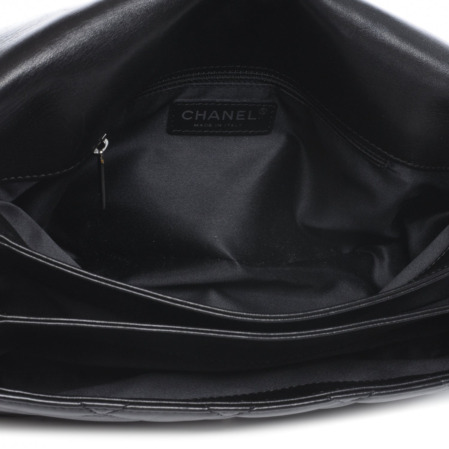 Chanel Lambskin Quilted 3 Large Accordion Flap Black 5 of 7