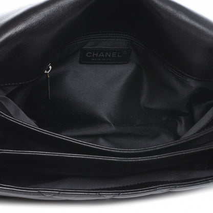 Chanel Lambskin Quilted 3 Large Accordion Flap Black 5 of 7