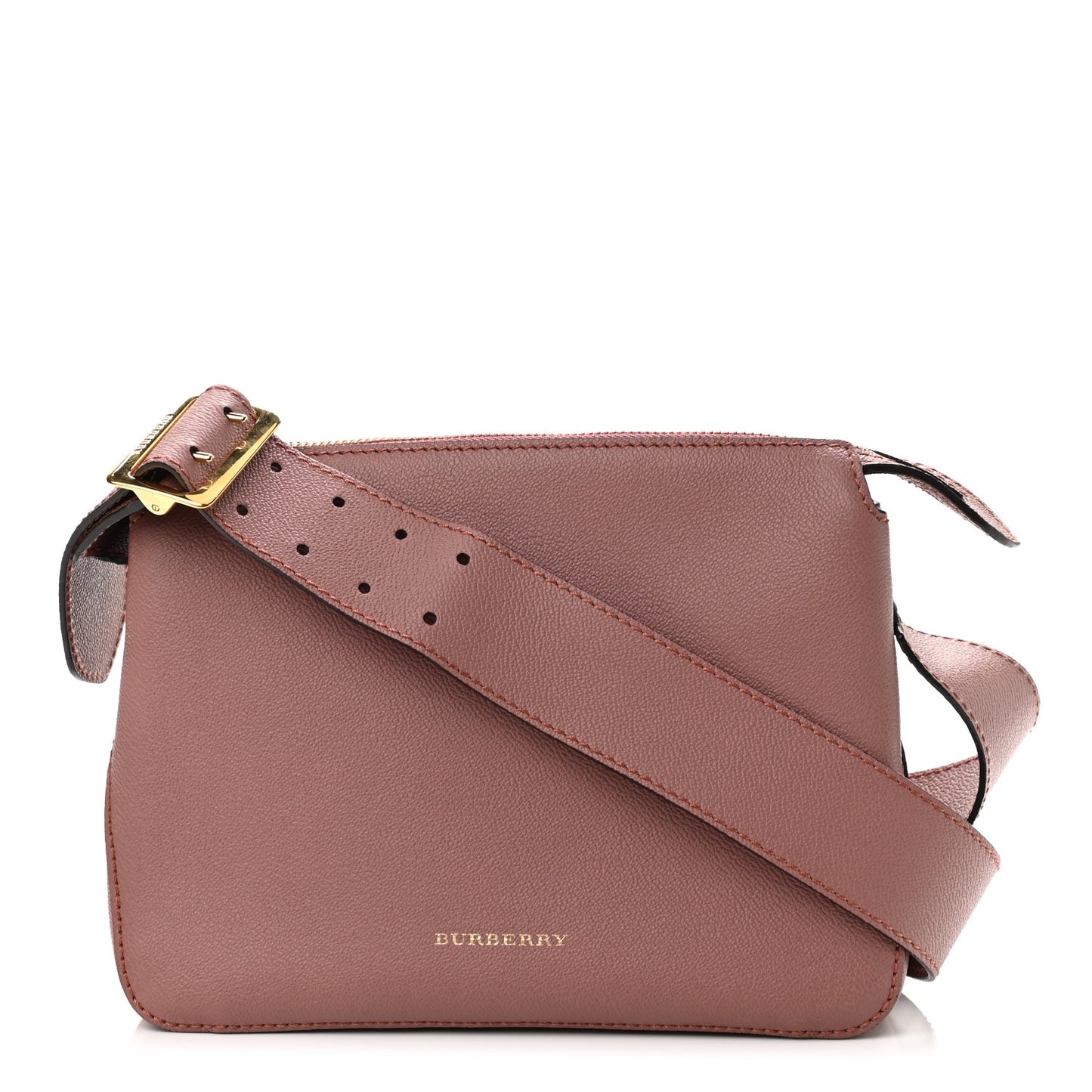 Soft Grain Calfskin House Check Small Helmsley Crossbody Dusty Pink