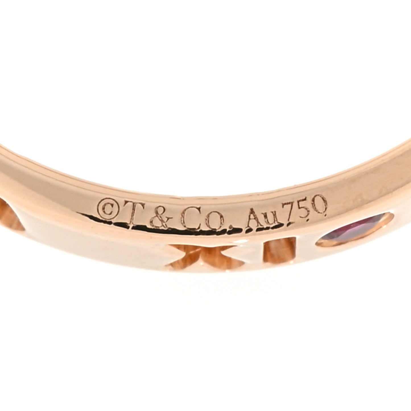 18K Rose Gold Ruby Atlas Pierced Ring 58 8.25