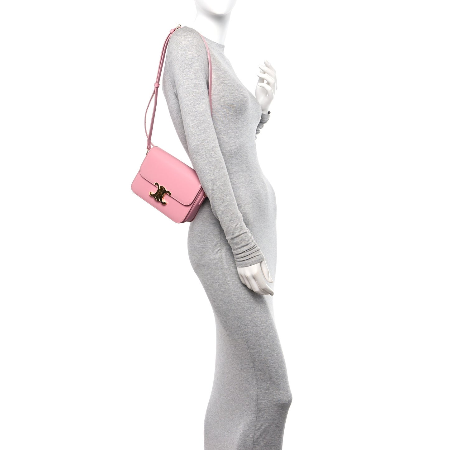 Shiny Calfskin Teen Triomphe Rose