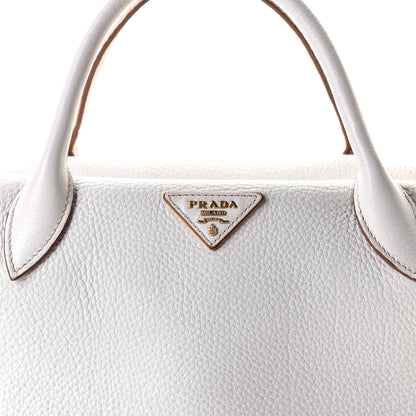 Prada Vitello Daino Medium Top Handle Bag White 10 of 20
